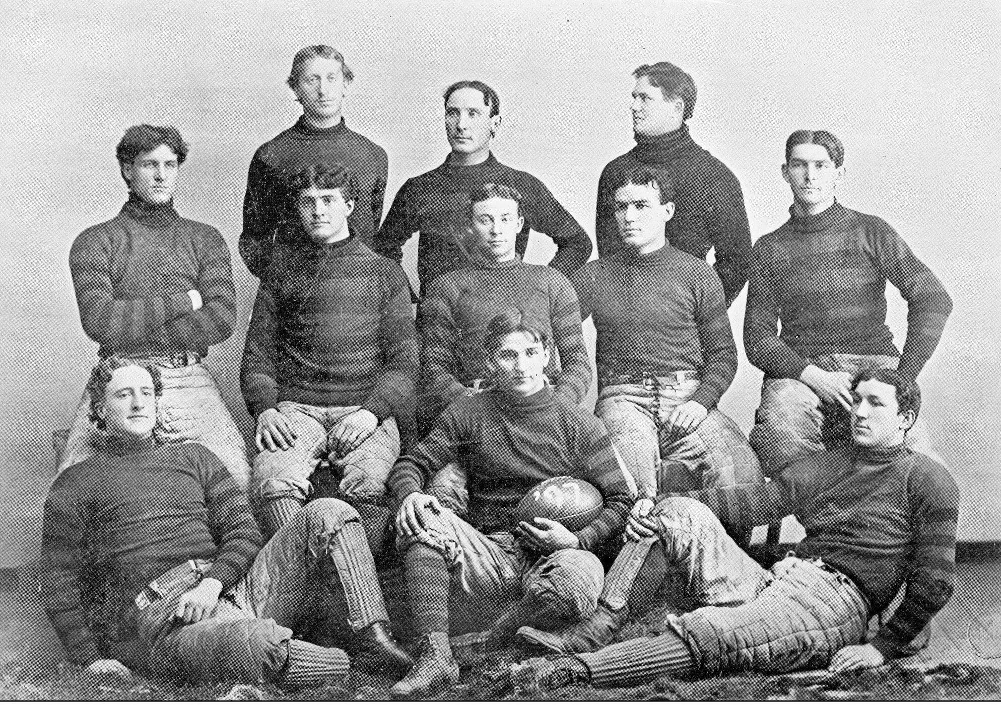 Antique photograph from Lawrence, Kansas, in 1898: University of Kansas Football Team