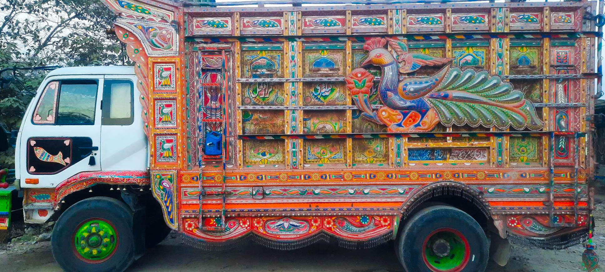 Pakistani trucks turn roads into galleries, where culture and art move together.
